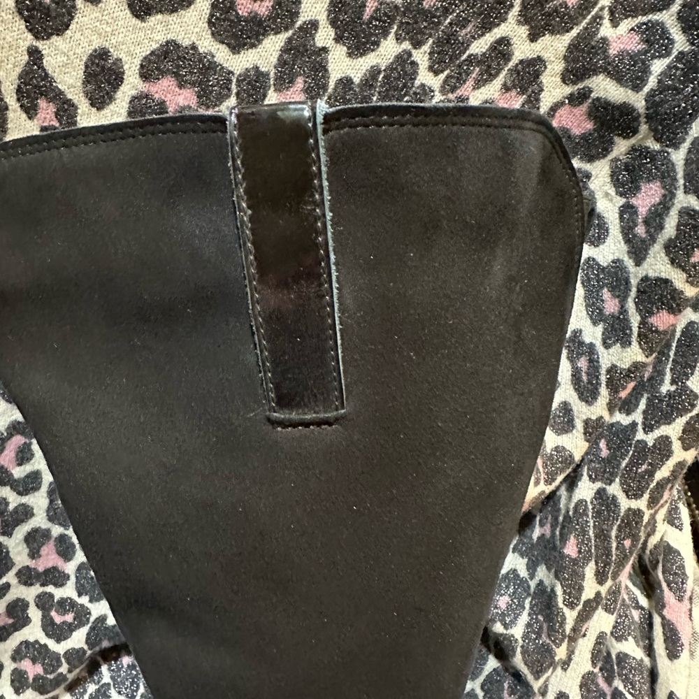 JJ Footwear Extra Wide Calf boots, black suede, Size 36 - Picture 6 of 8